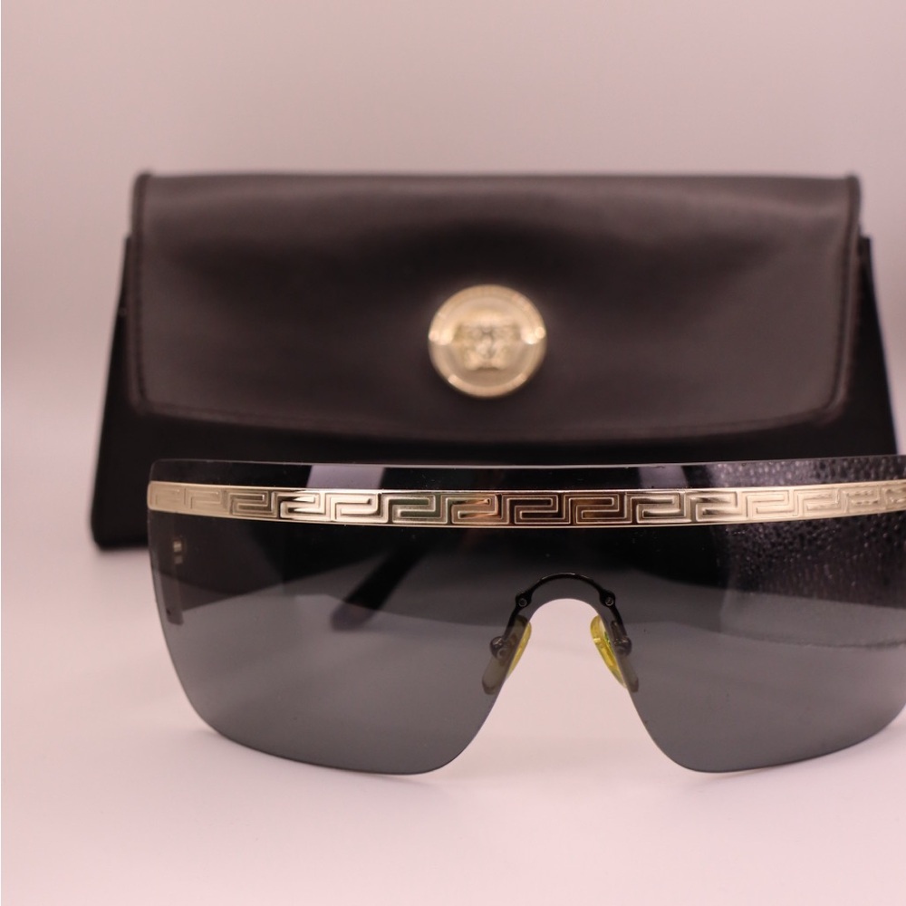 Versace Sunglasses with Black Frame and Gold Detailing